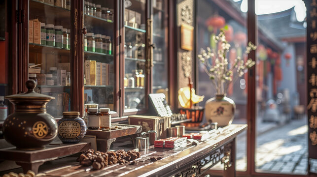A table with a bunch of bottles of medicine on it