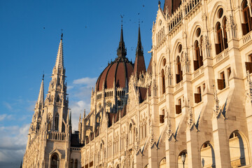 Detail of the parliament building in Budapest, Hungary