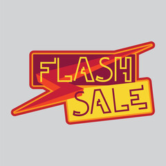 flash sale text vector sticker label price icon illustration