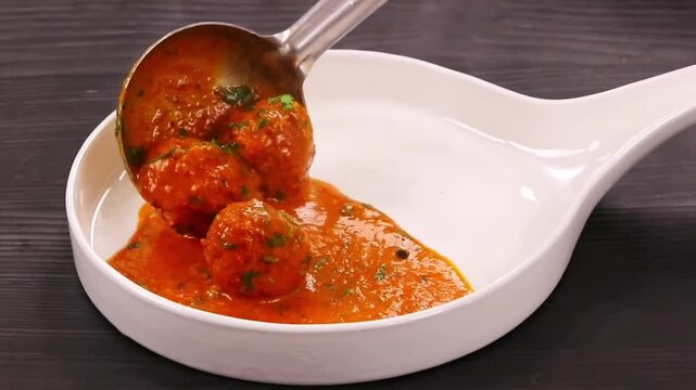 Savory kofta curry with vegetable or meatball koftas cooked in a flavorful curry sauce. This kofta curry is a perfect blend of spices, offering both veg and meatball options for a satisfying meal.