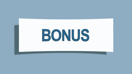 Bonus. A card isolated on blue background.