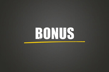 Bonus. A blackboard with white text. Illustration with grunge text style.