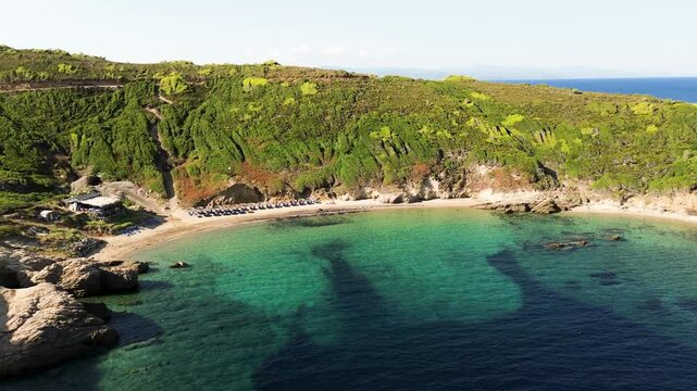 Stunning Aerial Views of Greece: Pristine Beaches, Lush Forests, and Crystal Blue Waters