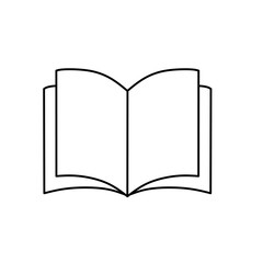 open book with blank pages. Book icon