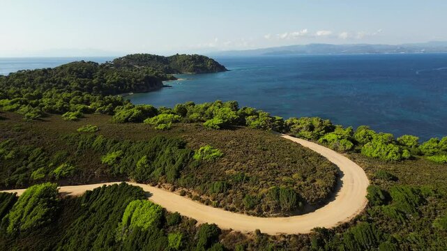 Stunning Aerial Views of Greece: Pristine Beaches, Lush Forests, and Crystal Blue Waters