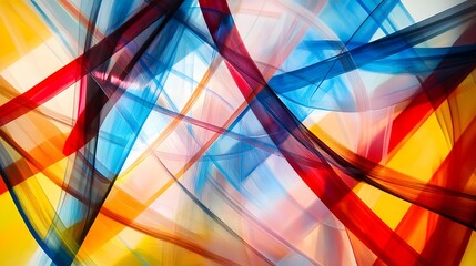 Obraz premium Vibrant abstract background with intersecting lines and shapes