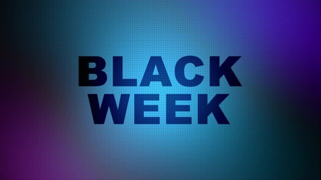 Animated Colorful Black Week Text for Exciting Sales