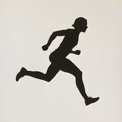 Silhouette of a running athlete