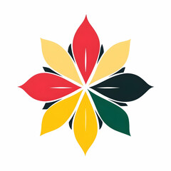 Obraz premium Vibrant Abstract Leaf Design Logo