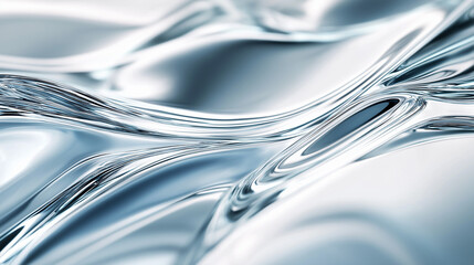Shiny, undulating silver waves that convey a high-tech and sleek aesthetic, perfect for modern, minimalist, or industrial-inspired projects.