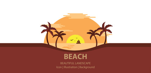 Beach Landscape Background