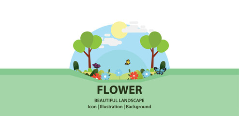 Flower Landscape Background