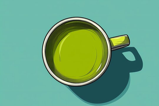 An image of green tea on a stock-style background, suitable for microstocks and graphic projects.