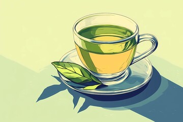 A background image of green tea for drains, suitable for design ideas and projects.
