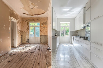 Fototapeta premium Revamp Real Estate: Renovate and Sell Property Remodeling
