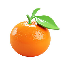 Fresh 3D Orange for Citrus and Healthy Food-Themed Projects