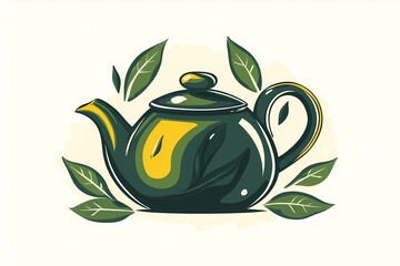 A luxurious image of green tea, decorated in the spirit of stock photography for various formats.