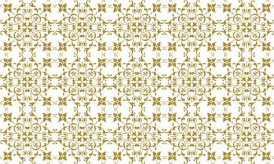 Vector ornate background, decorative vintage golden seamless pattern, paper, textile, wrapper, wallpaper