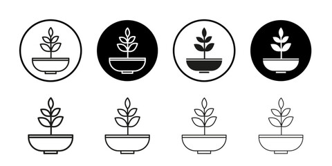 Healthy food icon Collection of flat thin outline vector