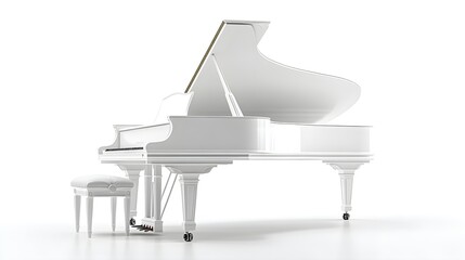 Grand Piano Music Instruments Photo Highlighting Polished Black Finish
