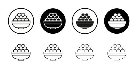 Iftar meal ramadan icon Collection of flat thin outline vector