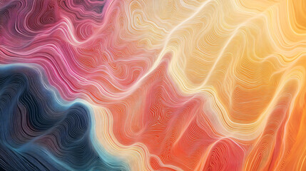 Obraz premium A cool gradient wave pattern with flowing lines.