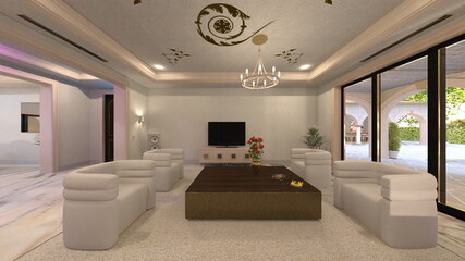 ダイニングルーム　3DCGレンダリング