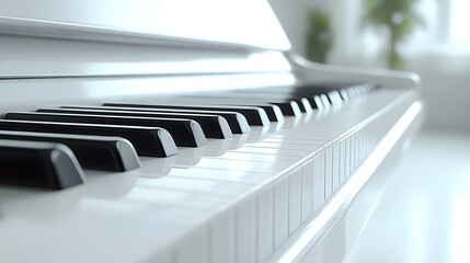 Piano Music Instruments Photo with Focus on Grand Piano Lid