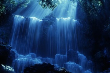 A mesmerizing magical fantasy world where humans and mystical creatures coexist, captured in stunning realism. This hidden, mythical location brings to life a sense of wonder and mystery, evoking awe 