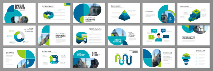 Abstract business brochure set