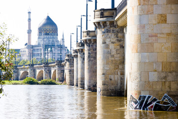 Hochwasser der Elbe in Dresden