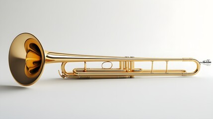 Obraz premium Detailed Image Gold Trumpet Musical Instrument with Polished Surface