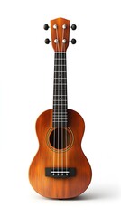 Obraz premium Ukulele Wooden Musical Instrument in Focus Close Up Photography