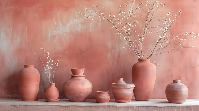 A captivating ceramic background in warm terracotta color showcasing a beautifully textured matte surface ideal for creating stunning visual art or unique design projects