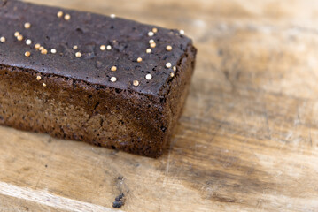 freshly baked loaf of rye bread. This is a wheat free rye bread made in a sourdough bread style.