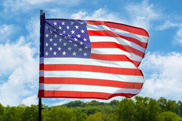 american flag stars and stripes on back of leather jacket
