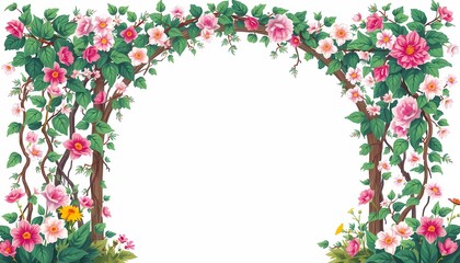 Fototapeta premium Archway of Vines and Flowers