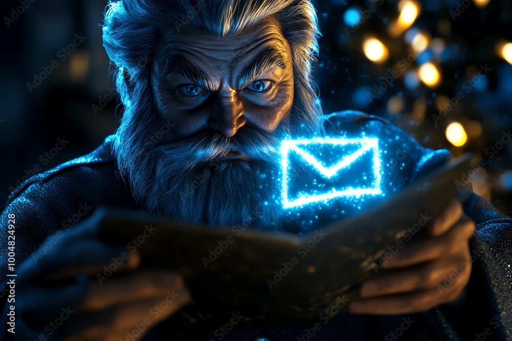 Aufkleber A wizard casting a spell to send encrypted magical messages, symbolizing anonymous and secure communication in a mystical setting