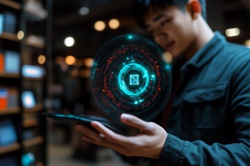 A wizard casting a spell to send encrypted magical messages, symbolizing anonymous and secure communication in a mystical setting