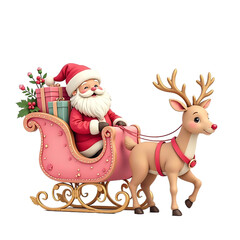 Santa Claus Christmas Sublimation PNG, Christmas Santa Claus Clipart PNG.