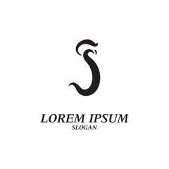 Fototapeta premium letter j logo template that is unique and simple