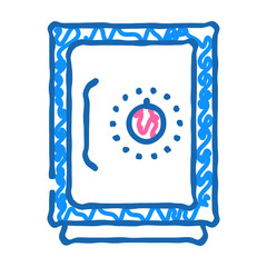 safe money storage doodle icon sketch vector. safe money storage sign. isolated symbol illustration
