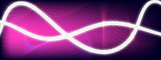 Abstract modern energy white light line flowing technology wave line colorful glowing shiny lines effect vector background. Can with use for banner, poster, background design.