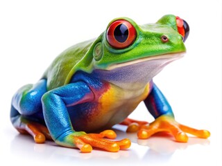 Obraz premium Colorful Frog Clip Art for Creative Projects, Educational Materials, and Nature-Inspired Designs