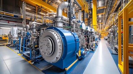 Industrial Machinery in a Factory Setting