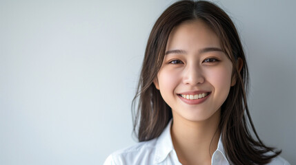 Fototapeta premium 笑顔の若い日本人女性