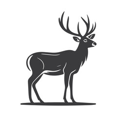 silhouette deer icon vector design
