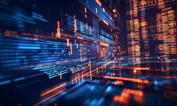 software developer and computer script abstract technological background in programming. Video