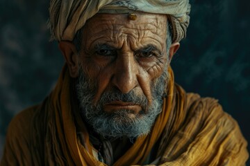 Arabic Man in Kandora Studio Portrait