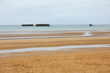 The Asnelles landing Beach, Normandy, France